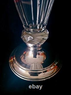 Large Hawkes Cut Crystal Vase WithSterling Base Tall 19 1/4 Perfect. C1930