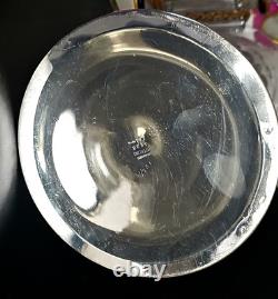Large Hawkes Cut Crystal Vase WithSterling Base Tall 19 1/4 Perfect. C1930