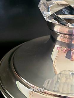Large Hawkes Cut Crystal Vase WithSterling Base Tall 19 1/4 Perfect. C1930