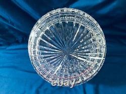 Large Heavy Cut Crystal Glass Bowl Etched Tooth Rim Clear Lead 10 X 5