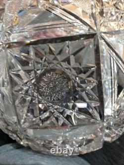 Large Punch Bowl American Brilliant period Cut Glass Crystal Huge Hobstars early