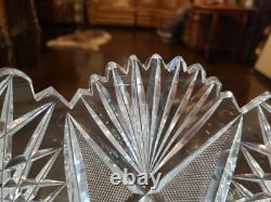 Large Punch Bowl American Brilliant period Cut Glass Crystal Huge Hobstars early