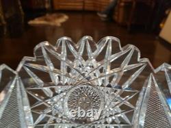 Large Punch Bowl American Brilliant period Cut Glass Crystal Huge Hobstars early
