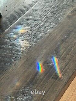 Large Vintage American ABP Brilliant Crystal Hand Cut Glass Table Lamp Rainbow