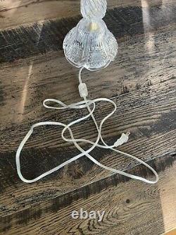 Large Vintage American ABP Brilliant Crystal Hand Cut Glass Table Lamp Rainbow