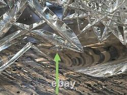 Large Vintage American ABP Brilliant Crystal Hand Cut Glass Table Lamp Rainbow