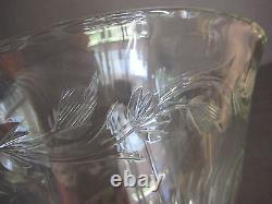 Large Vintage Cut Crystal Bowl With B-1 Sterling Silver Base, 10 Diameter