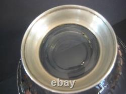 Large Vintage Cut Crystal Bowl With B-1 Sterling Silver Base, 10 Diameter