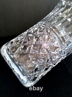Large Waterford Cut Crystal Flared Vase Mastercraft 594-600 9-3/4H Signed