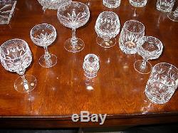 Large set Clear Cut Crystal Nachtmann Traube Decanters, Glasses, Platters READ