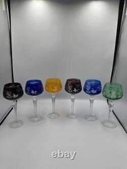Lausitzer Crystal LA15 Grape Vine Cut-To-Clear Wine Glasses Set of 6