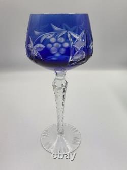 Lausitzer Crystal LA15 Grape Vine Cut-To-Clear Wine Glasses Set of 6