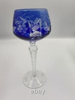 Lausitzer Crystal LA15 Grape Vine Cut-To-Clear Wine Glasses Set of 6