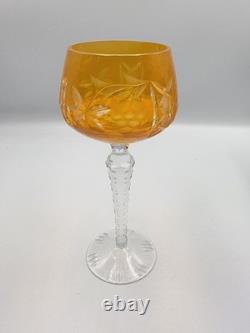 Lausitzer Crystal LA15 Grape Vine Cut-To-Clear Wine Glasses Set of 6