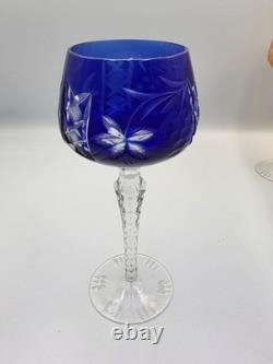 Lausitzer Crystal LA15 Grape Vine Cut-To-Clear Wine Glasses Set of 6