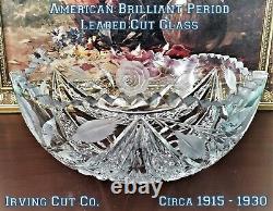 Lead Cut Crystal Antique Bowl. ABP Bowl. Irving Cut Company USA