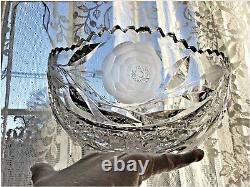 Lead Cut Crystal Antique Bowl. ABP Bowl. Irving Cut Company USA