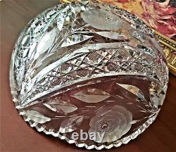 Lead Cut Crystal Antique Bowl. ABP Bowl. Irving Cut Company USA