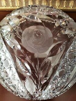 Lead Cut Crystal Antique Bowl. ABP Bowl. Irving Cut Company USA