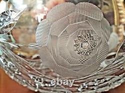 Lead Cut Crystal Antique Bowl. ABP Bowl. Irving Cut Company USA