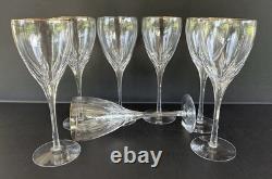 Lenox Firelight Gold Crystal Water Goblets Wine Glasses 8 5/8 Set of 7