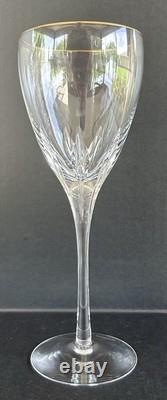 Lenox Firelight Gold Crystal Water Goblets Wine Glasses 8 5/8 Set of 7