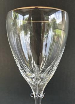 Lenox Firelight Gold Crystal Water Goblets Wine Glasses 8 5/8 Set of 7