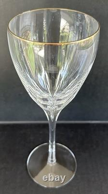 Lenox Firelight Gold Crystal Water Goblets Wine Glasses 8 5/8 Set of 7