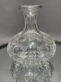 Libby American Brilliant Cut Crystal Glass Perfume /Vanity Bottle, Prism Stopper