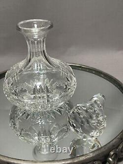 Libby American Brilliant Cut Crystal Glass Perfume /Vanity Bottle, Prism Stopper