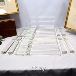 Lot Of 22 Long Beveled Cut Glass Chandelier Crystal Prisms 12 3/8 Total Length