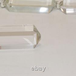 Lot Of 22 Long Beveled Cut Glass Chandelier Crystal Prisms 12 3/8 Total Length