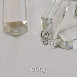 Lot Of 22 Long Beveled Cut Glass Chandelier Crystal Prisms 12 3/8 Total Length