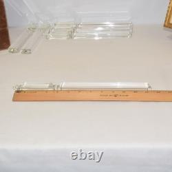 Lot Of 22 Long Beveled Cut Glass Chandelier Crystal Prisms 12 3/8 Total Length