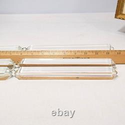 Lot Of 22 Long Beveled Cut Glass Chandelier Crystal Prisms 12 3/8 Total Length
