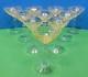 Lot Of 6 Vintage Champagne Glasses Fostoria Topaz Cut Crystal + 4 Flawed