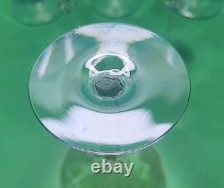 Lot Of 6 Vintage Champagne Glasses Fostoria Topaz Cut Crystal + 4 Flawed