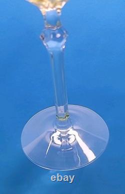 Lot Of 6 Vintage Champagne Glasses Fostoria Topaz Cut Crystal + 4 Flawed