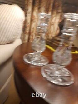 Lot of 10 for a Total 20 Pieces Vintage Glass Clear Cut Crystal Service Wares