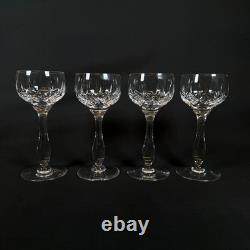 Lot of 4 Stuart Carlingford England Cut Crystal Glass Hock Glasses 7