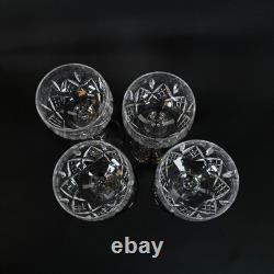Lot of 4 Stuart Carlingford England Cut Crystal Glass Hock Glasses 7