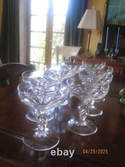 Lot of 8 Netherlands by Royal Leerdam step cut crystal champagne coupe