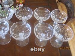 Lot of 8 Netherlands by Royal Leerdam step cut crystal champagne coupe