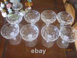 Lot of 8 Netherlands by Royal Leerdam step cut crystal champagne coupe