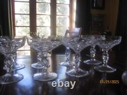 Lot of 8 Netherlands by Royal Leerdam step cut crystal champagne coupe