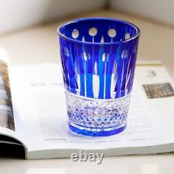 Louis Colored Hand Cut To Crystal Drinkware Set Whiskey Glass 10oz Beverage 5pcs
