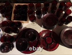 Luminarc Cristal D'Arques Durand Ruby Red Set. 70 Pieces