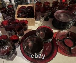 Luminarc Cristal D'Arques Durand Ruby Red Set. 70 Pieces