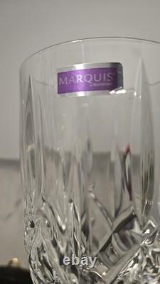 MARQUIS By Waterford Wine Glasses Set Of 4. CUT CRYSTAL 12 oz Italy NEW