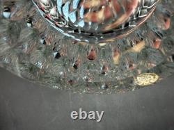 MCM signed Josef Svarc Bohemian glass cut crystal faceted droplet sculpture